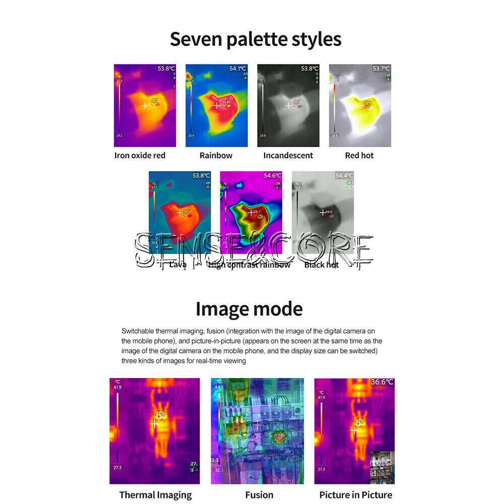 Uti120 Thermal Imager Infrared Thermal Imaging Camera for Adroid IOS Smart Phone