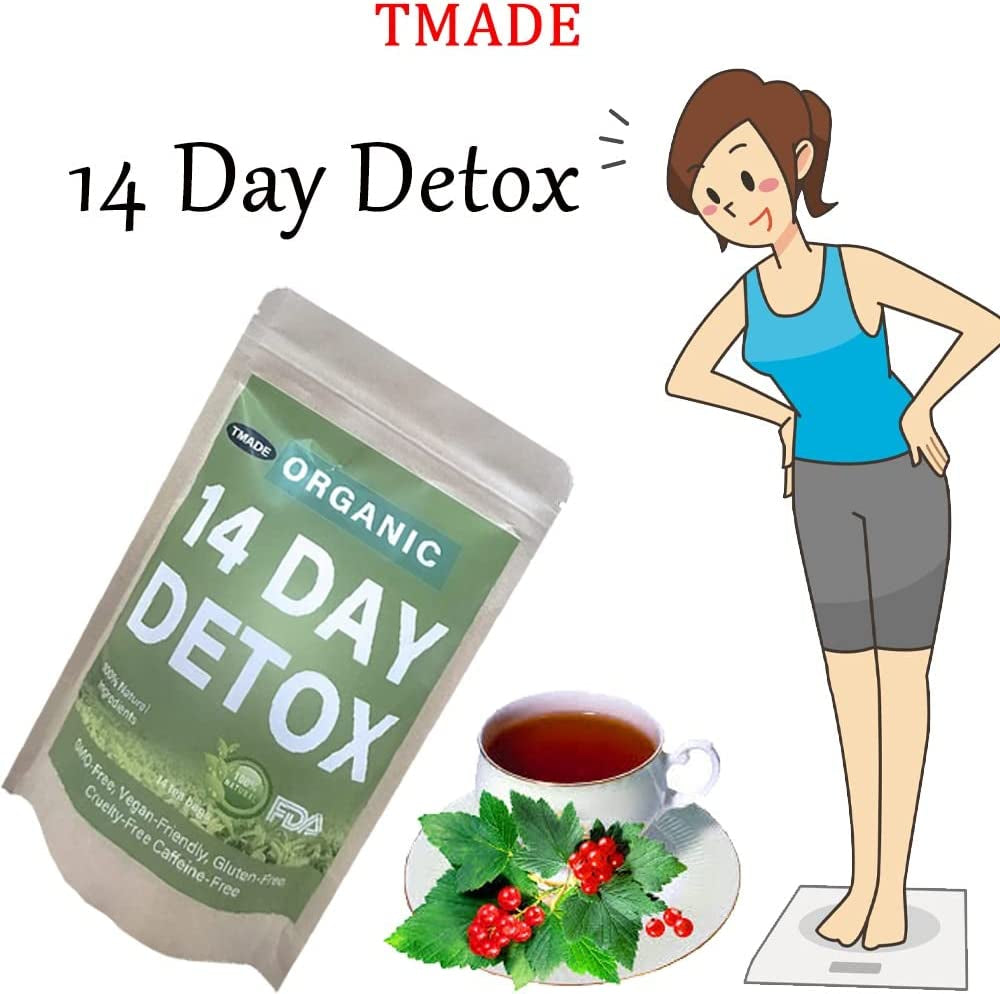 TMADE Detox Colon Cleanse - Teatox, Tea,Flat,Body,Tummy,Digestion,Metabolism,Belly, Relief,Caffeine-Free,Non-Gmo, 100% Herbal,14-Tea Bags in Kraft Bag