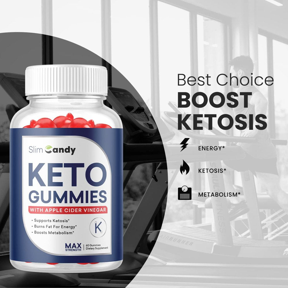 (2 Pack) Slim Candy Keto ACV Gummies - Supplement for Weight Loss - Energy & Focus Boosting Dietary Supplements for Weight Management & Metabolism - Fat Burn - 120 Gummies