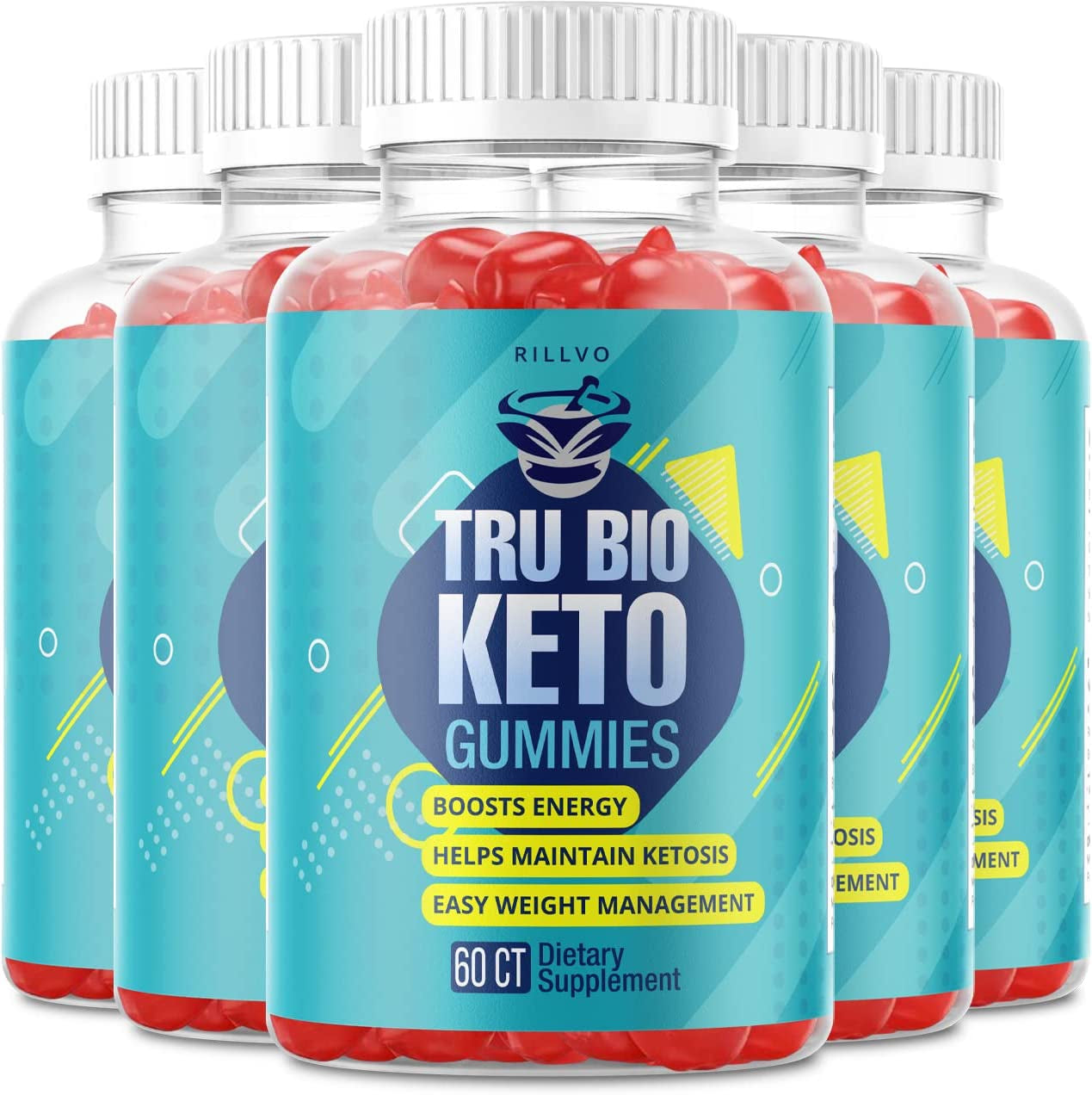 (5 Pack) Trubio Keto ACV Gummies - Advanced Formula Tru Bio Keto Gummies (300 Gummies)