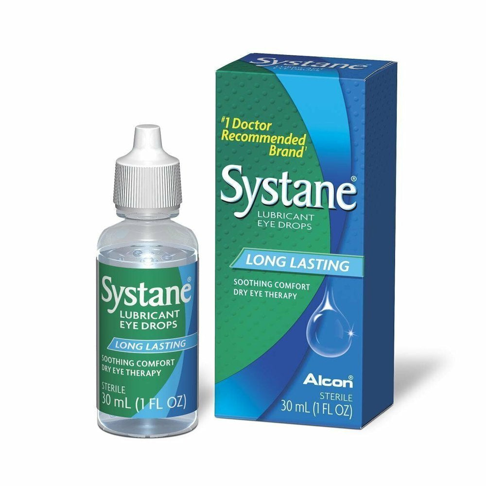 Systane Lubricant Eye Drops, Long Lasting Soothing Comfort, 1 Oz, 2 Pack