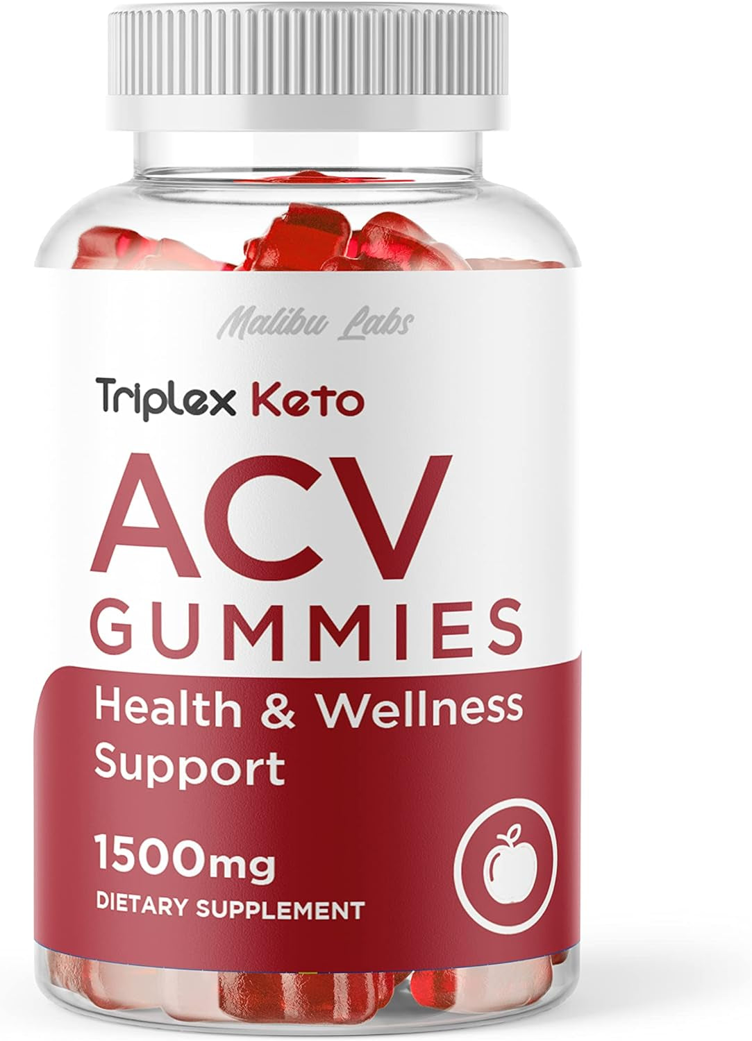 Triplex Keto ACV Gummies, Apple Cider Vinegar Ketosis, New Strong Time Released Formula, 1500Mg Once a Day, Ketogenic Support Supplement, Ketos Shark Gummy, (1 Pack) 30 Day Supply Tank