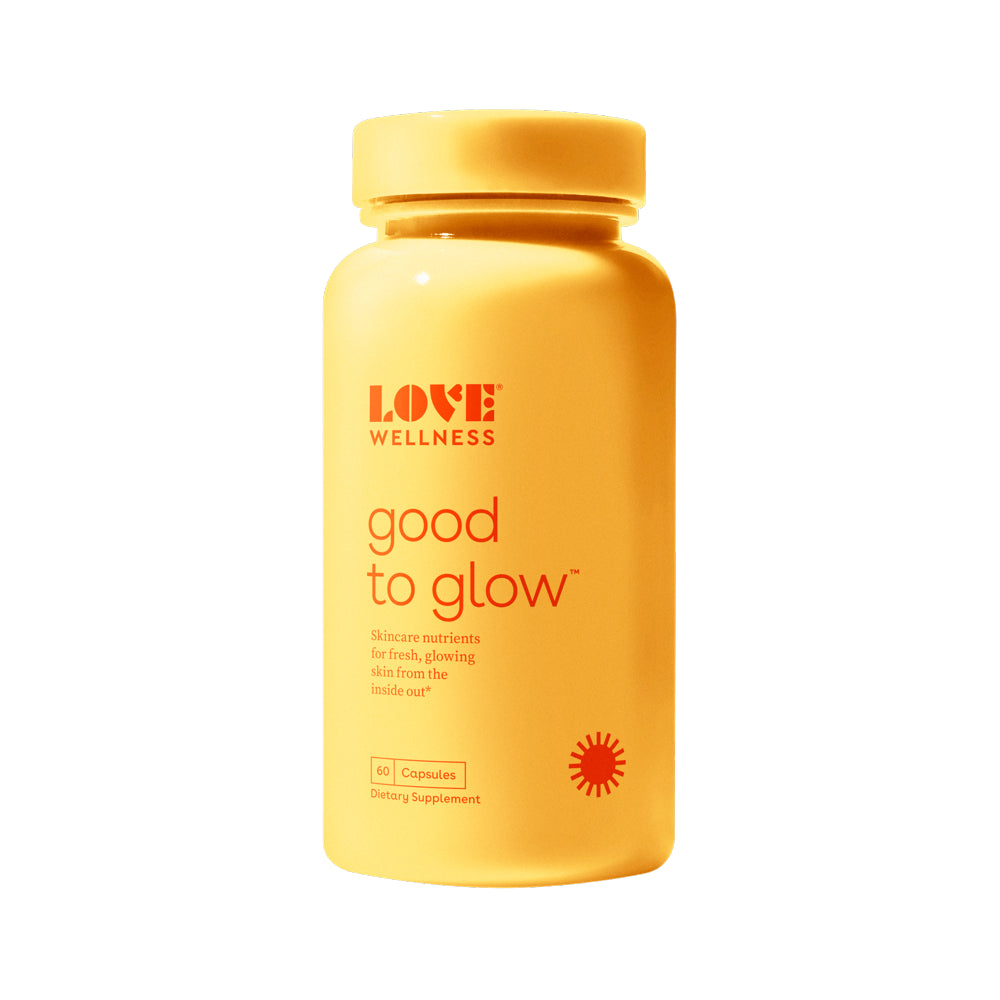 Love Wellness, Good to Glow Skin Care Supplement, 60 Capsules, Collagen & Biotin Promotes Bright, Smooth, Clear & Glowing Skin, Reduces Wrinkles & Fine Line