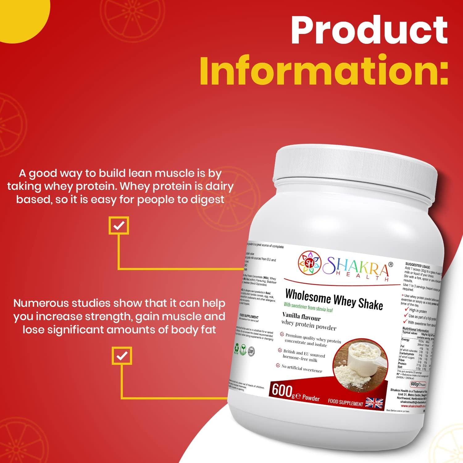 Wholesome Whey Protein Shake (Vanillla) - Spirituality, Science & Supplements by Shakra Health