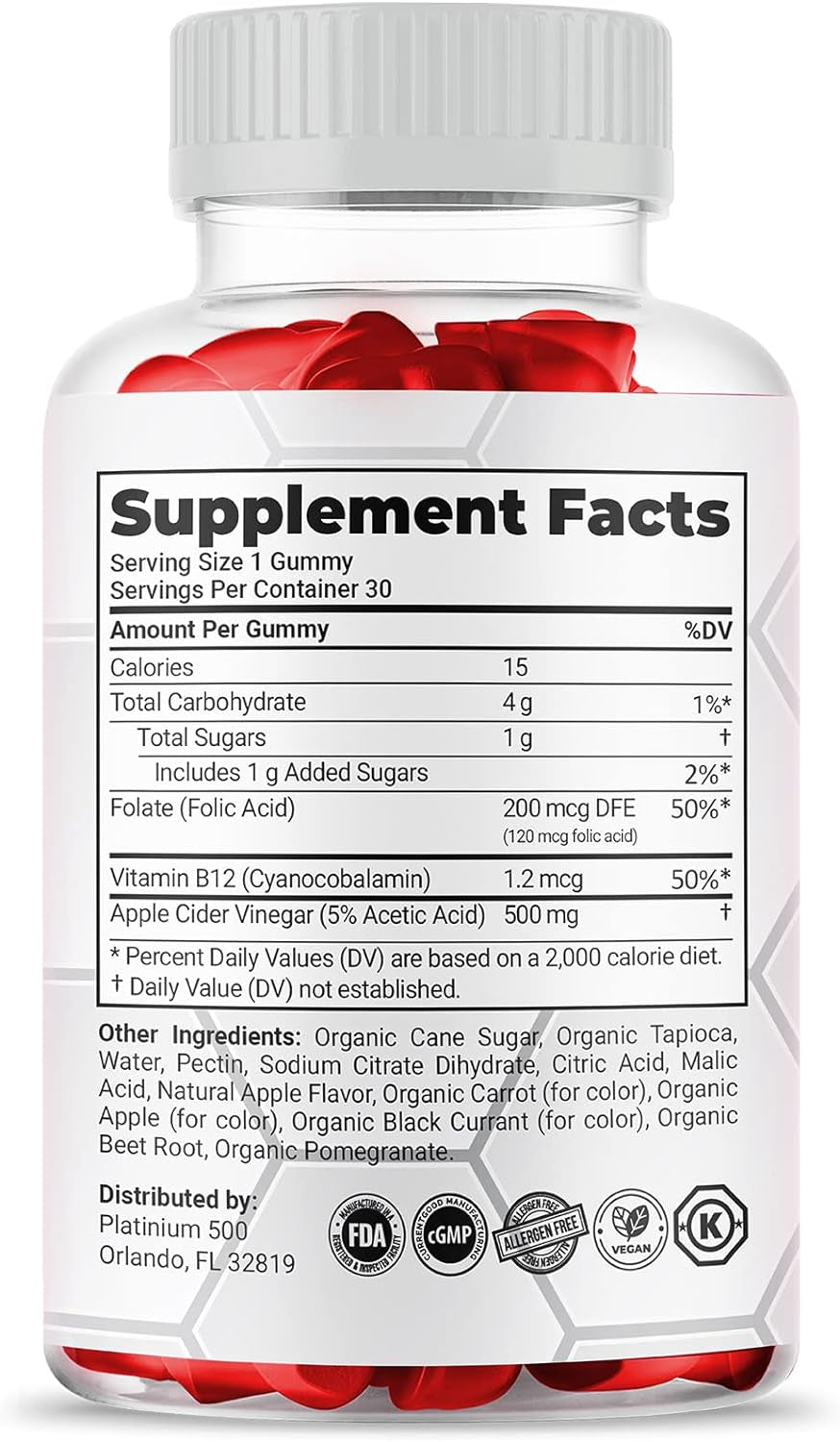 (3 Pack) Simpli Health ACV Keto Gummies, Maximum Strength