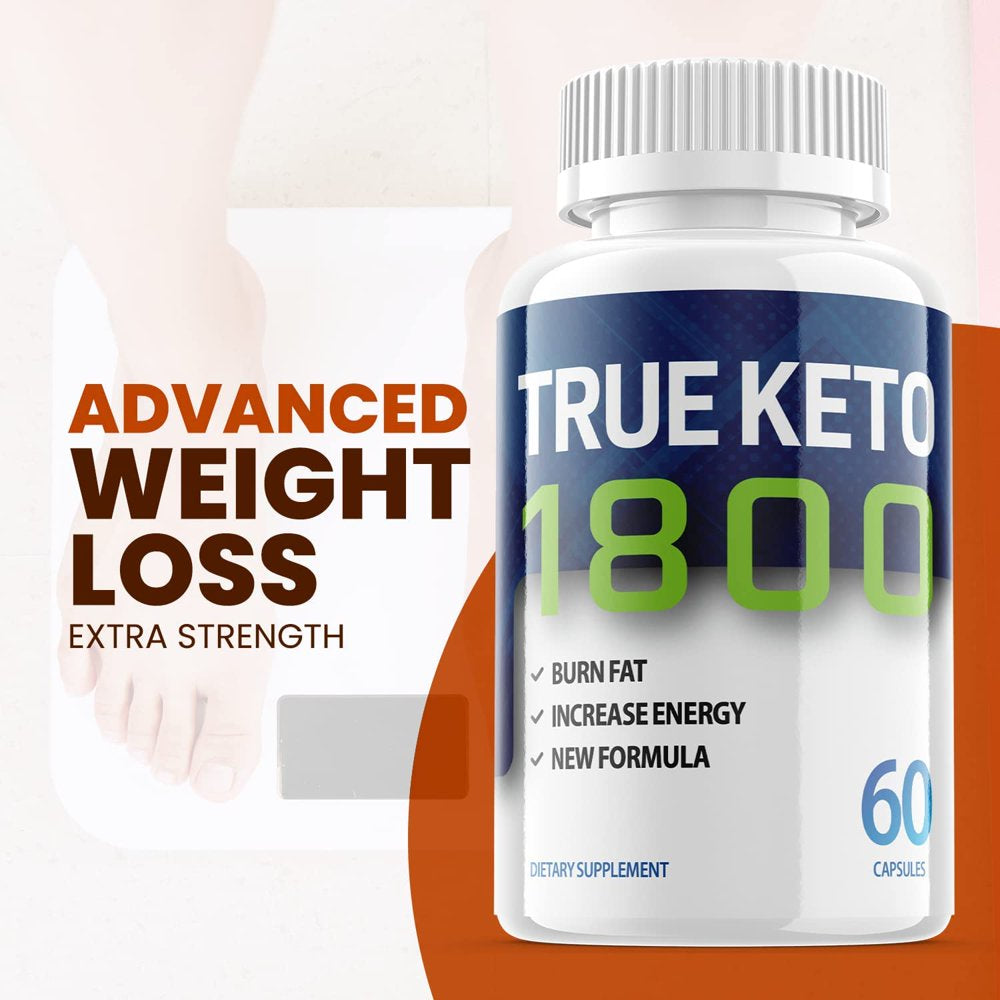 True Keto 1800 - Keto Supplement for Weight Loss -180 Capsules (3 Pack)