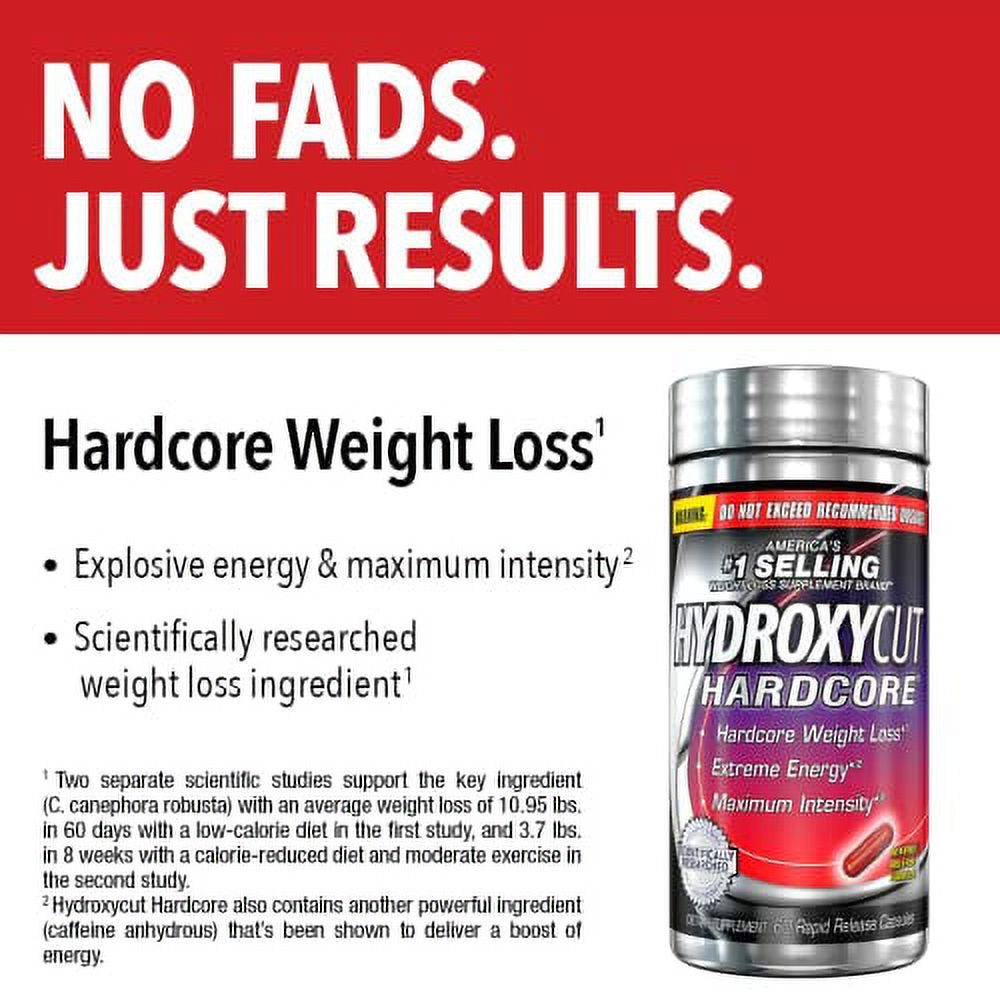 Weight Loss Pills for Women & Men | Hydroxycut Hardcore | Weight Loss Supplement Pills | Energy Pills to Lose Weight | Metabolism Booster for Weight Loss | Weightloss & Energy Supplements |