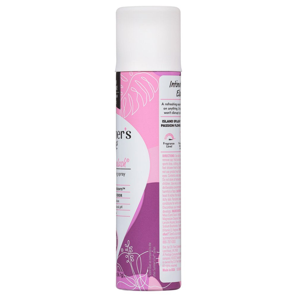 Summer'S Eve Island Splash Daily Refreshing Feminine Spray, 2 Oz