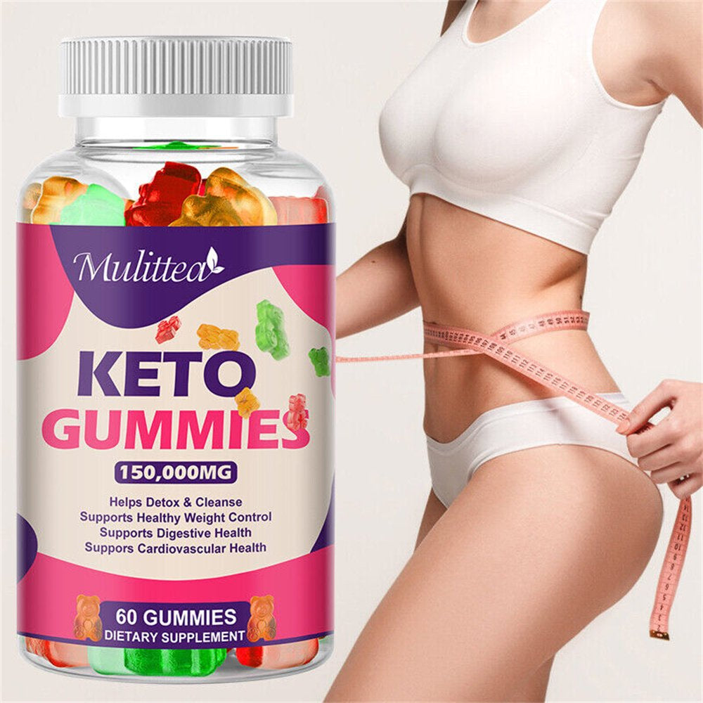 Mulittea Keto ACV Gummies 60 Count for Detox & Cleanse - Weight Loss & Immune Support - 150,000Mg per Serving