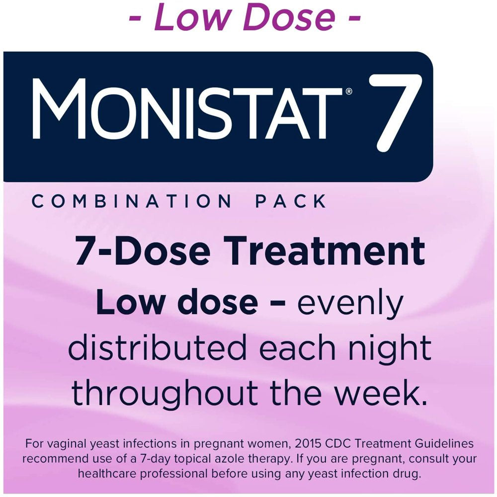 4 Pack Monistat 7 Vaginal Antifungal Cream with Disposable Applicators 1.59Oz Ea