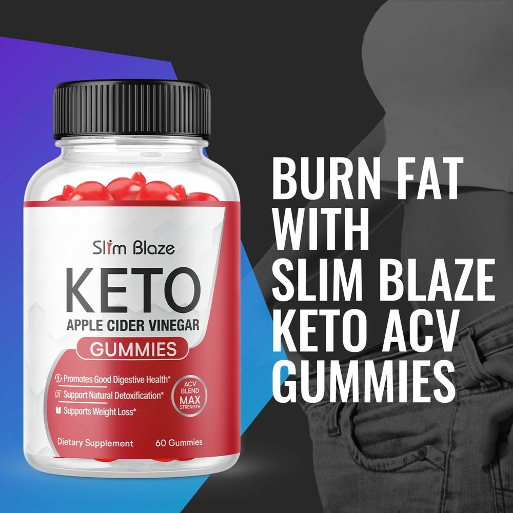 (5 Pack) Slim Blaze Keto ACV Gummies - Supplement for Weight Loss - Energy & Focus Boosting Dietary Supplements for Weight Management & Metabolism - Fat Burn - 300 Gummies