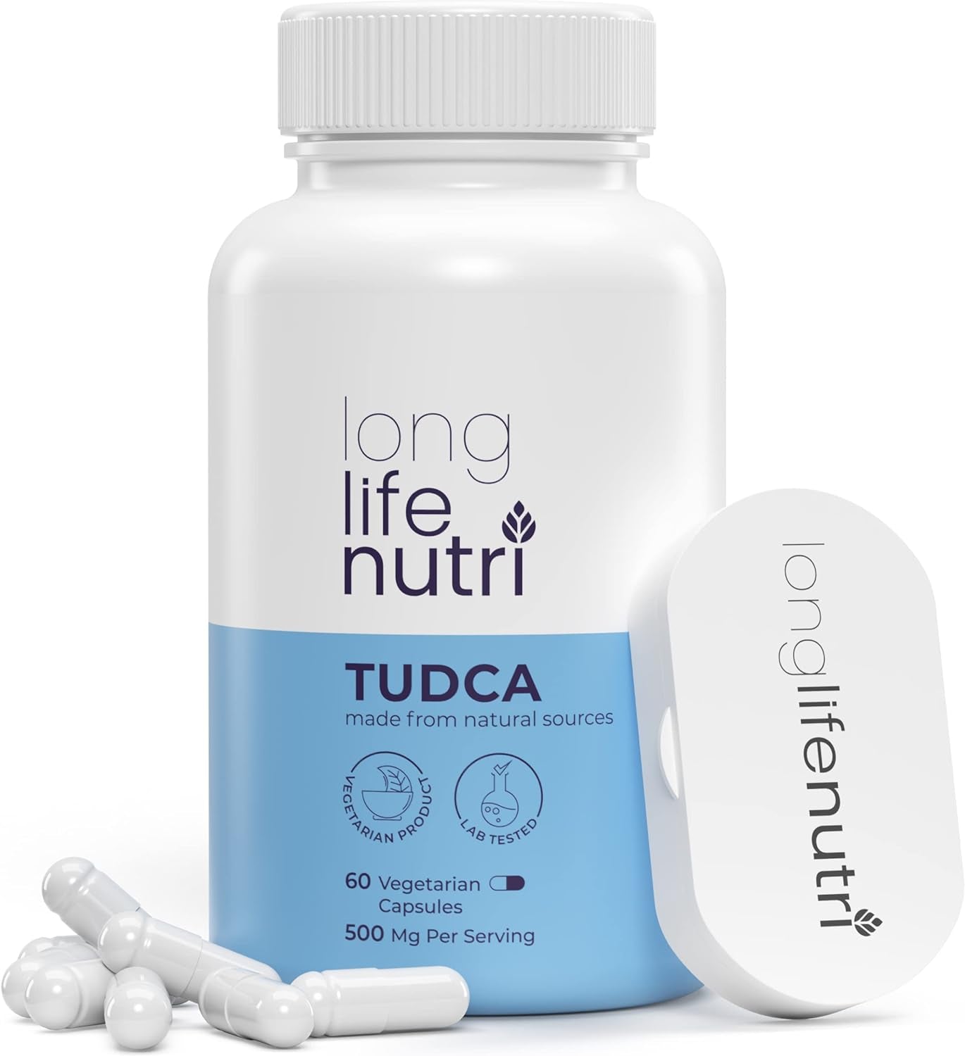 TUDCA 500Mg 60 Vegetarian Capsules | Tauroursodeoxycholic Acid Bile Salt Supplement | Liver Support Detox and Gallblader Cleanse | 500 Mg per Serving Pure Powder - 30 Days Supply | Made in USA