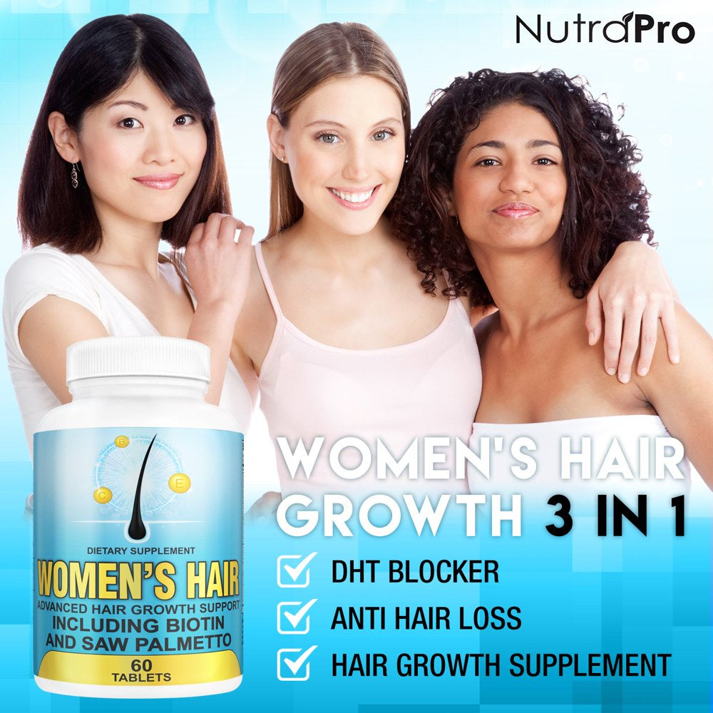 Hair Growth Vitamins with Saw Palmetto for Women-Dht Blocker, anti Hair Loss,Hair Growth Supplement for Perfect Hair.Hair Growth Pills for Thinning Hair.Get Healthy,Glow,Longer,Thick Hair.With Biotin.