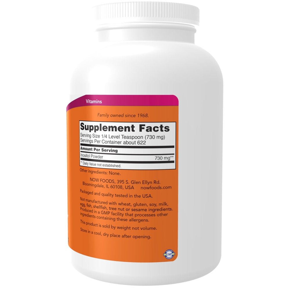 Now Supplements, Inositol Powder, Neurotransmitter Signaling*, Cellular Health*, 1-Pound