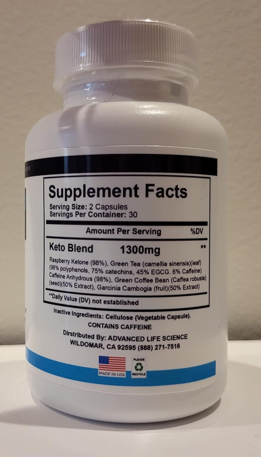 (Official) Keto XP, Advanced Strong Formula 1300MG, Made in the USA, (1 Bottle Pack), 30 Day Supply