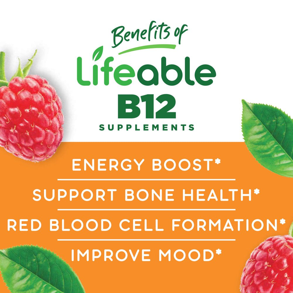 Lifeable Sugar Free B12 for Kids, 1000 Mcg, 90 Gummies