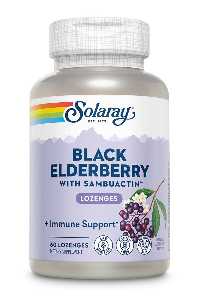 Solaray Black Elderberry with Sambuactin Lozenges -- 60 Lozenges