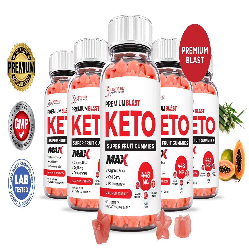 (5 Pack) Premium Blast Keto Max Gummies Dietary Supplement 300 Gummys