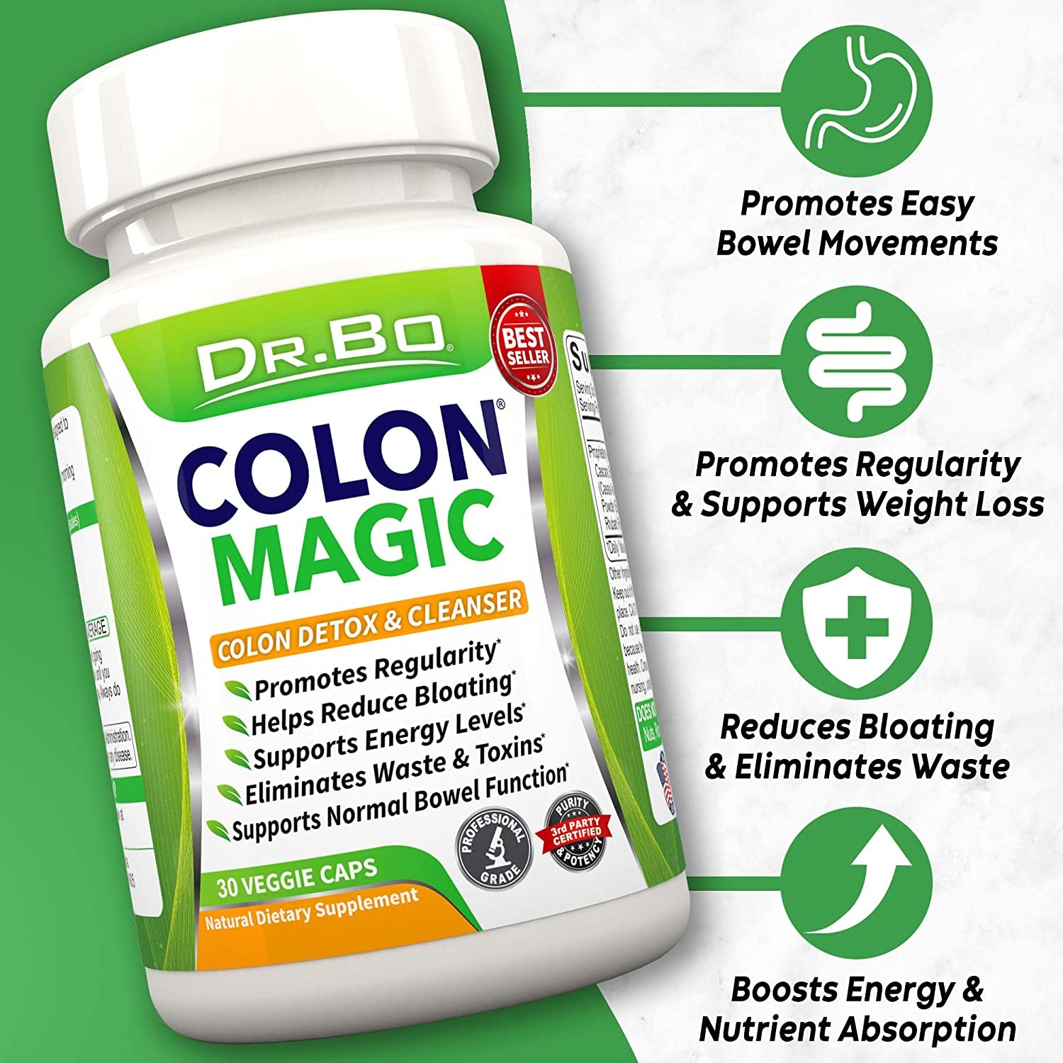 Water Pills Diuretics for Water Retention - Colon Cleanse Detox for Intestinal Cleansing - Water Away Pills Herbal Diuretic Supplements - Daily Constipation Relief Supplement Gut, Belly, Stomach Flush