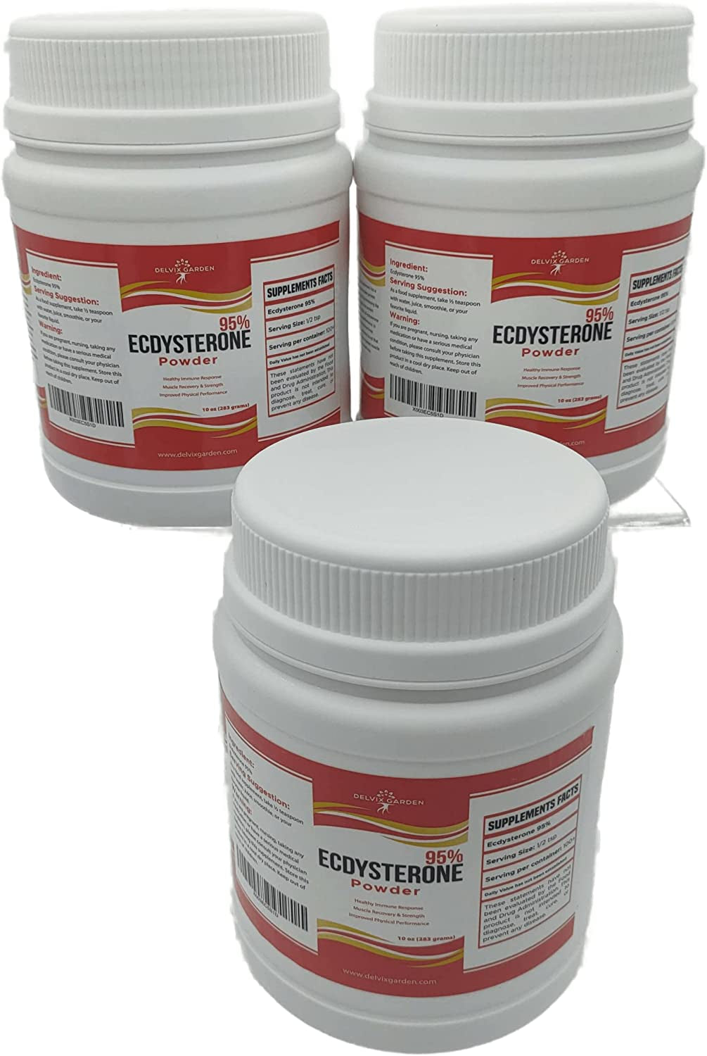 Delvix Garden Ecdysterone Powder 95%, 10 Oz: Beta Ecdysterone Supplement for Muscle Strength, Body Mass and Athletic Performance Ecdysterone Supplement for Men and Women