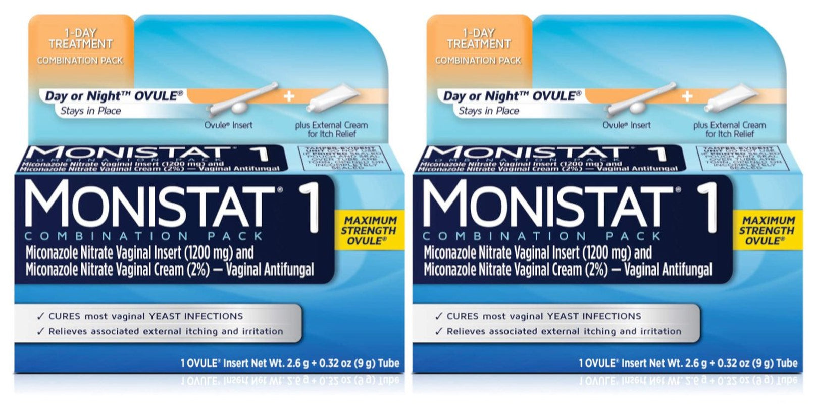 MONISTAT 1 1-Day Treatment Day or Night Combination 1 Kit (Pack of 2)