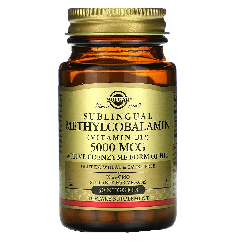 Solgar Vitamin B12 5000 Mcg Nuggets, 30 Ct