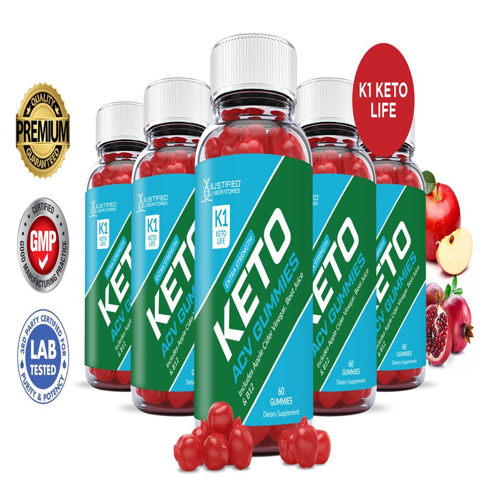 (5 Pack) K1 ACV Gummies 1000MG Dietary Supplement 300 Gummys