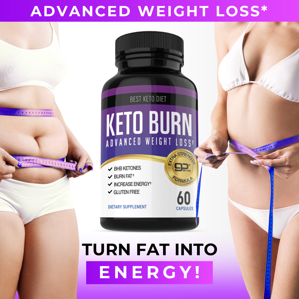 Keto Diet Pills - Weight Loss Fat Burner Supplement for Women & Men 60 Capsules