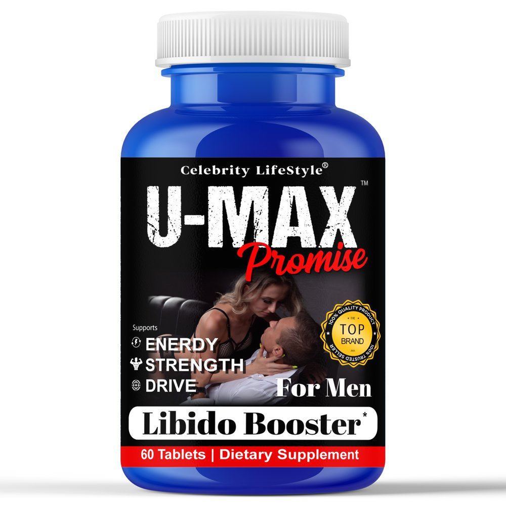 U-Max Promise Male Energy Booster 10X Max Energy, Male Enhancing 60 Tablets