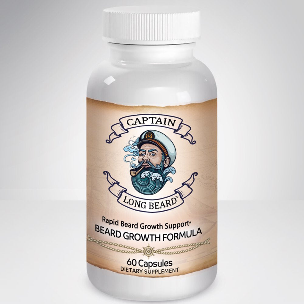 Beard Growth Supplementary Products and Hair Growth Pills with Biotin - 60 Capsules