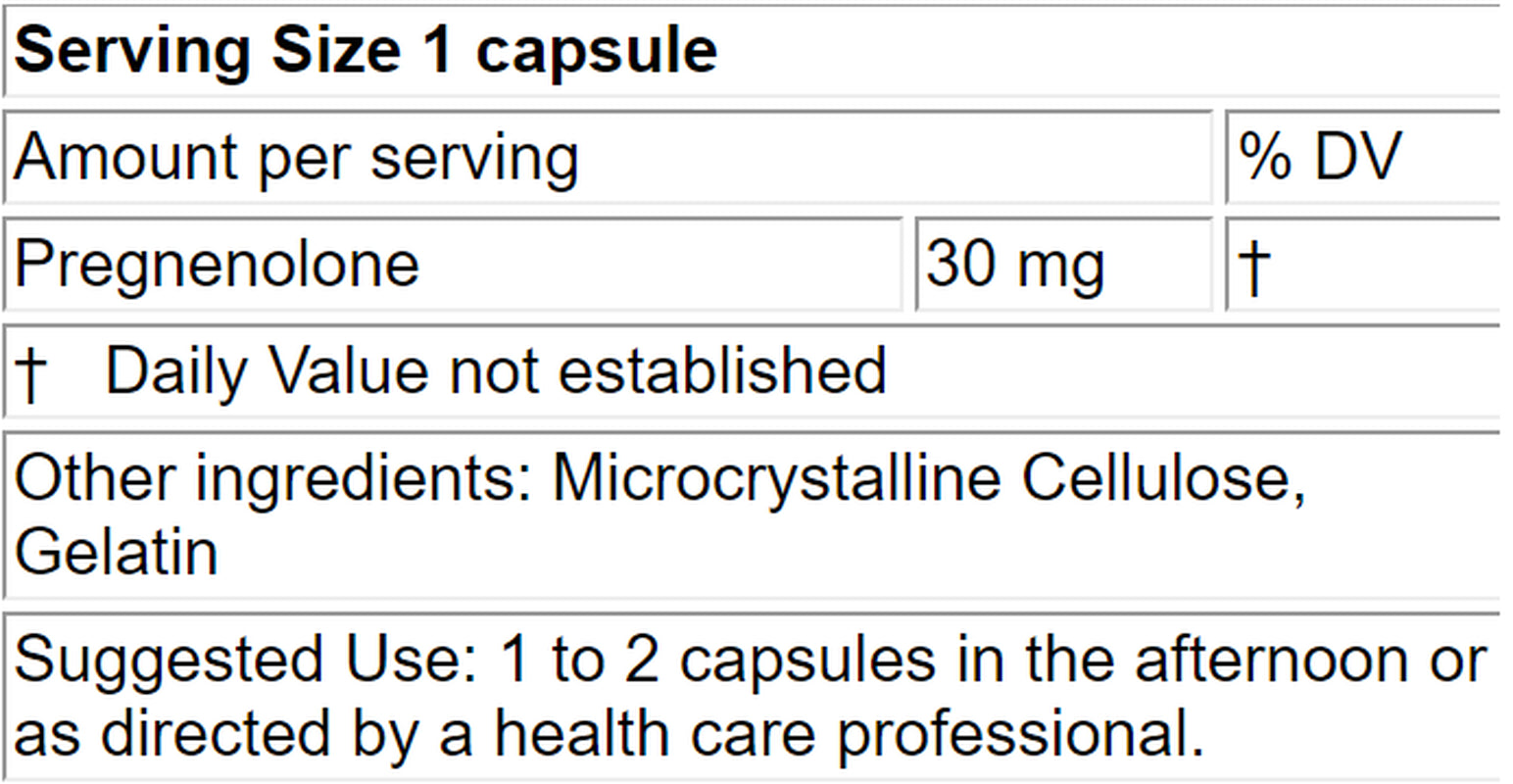 Lifelink'S Pregnenolone | 30 Mg X 150 Capsules | Hormone Support, Anti-Aging | Gluten Free & Non-Gmo | Made in the USA