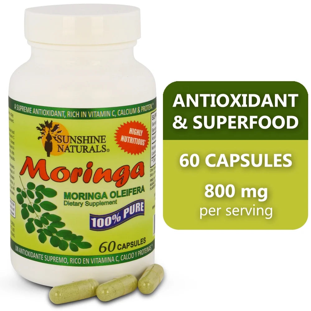 Sunshine Naturals Moringa Oleifera Capsules, 800 Mg, 60 Ct