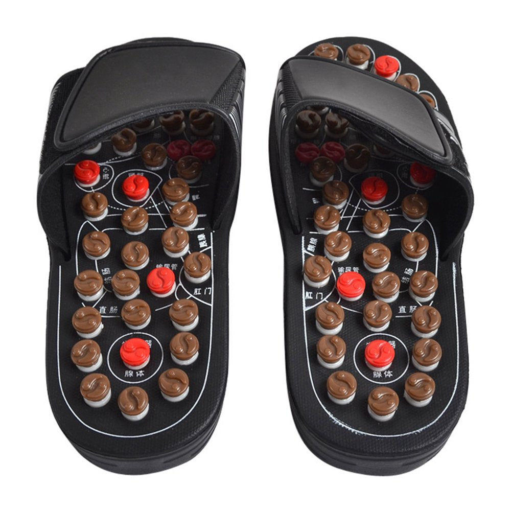 Foot Massagers Slippers Unisex Acupressure Massage Slippers for Relief Plantar Fasciitis Heel Arch Arthritis Neuropathy Pain (Size 40)