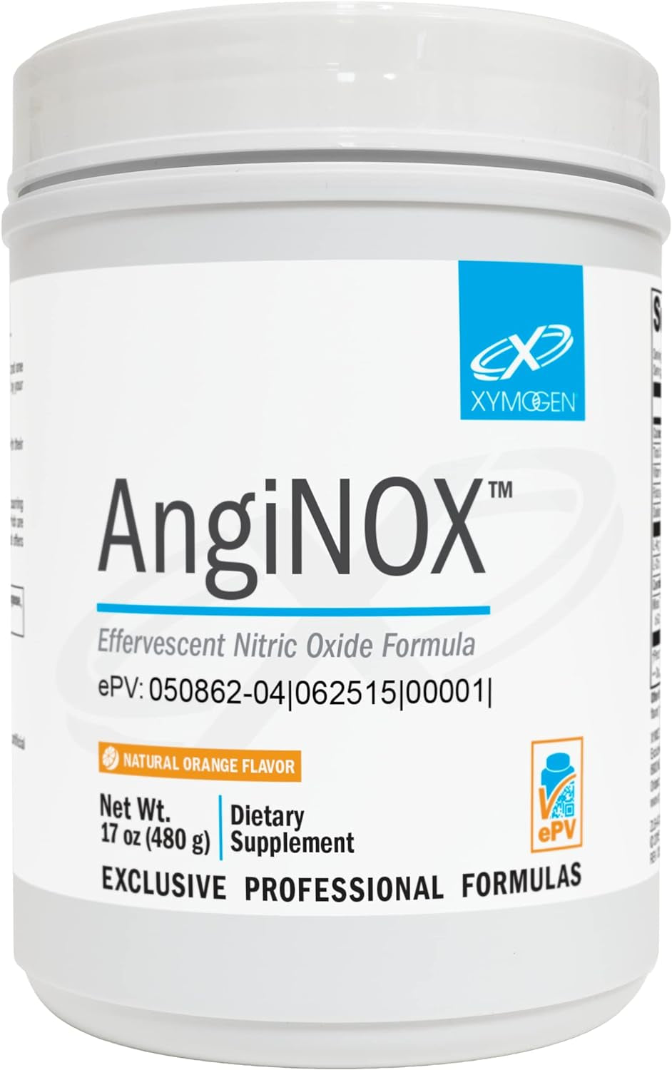 XYMOGEN Anginox - Nitric Oxide Support Powder with L-Arginine, L-Citrulline + Quercetin - Supports Athletic Performance, Helps Optimize Flow of Blood + Oxygen - Orange Flavor Drink (17 Oz)