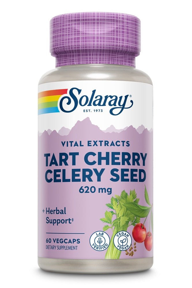 Solaray Tart Cherry Celery Seed -- 620 Mg - 60 Vegcaps