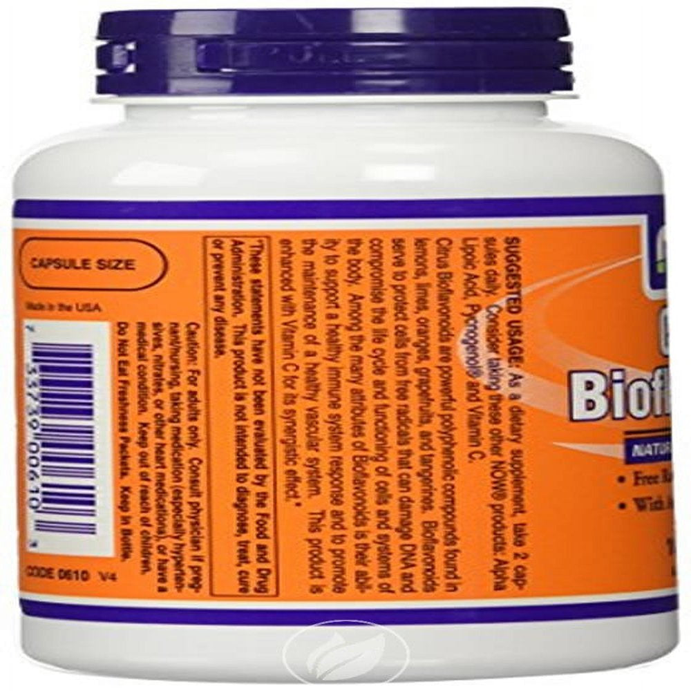 Now Foods Bioflavonoid, 100 Caps / 700 Mg, Pack of 2