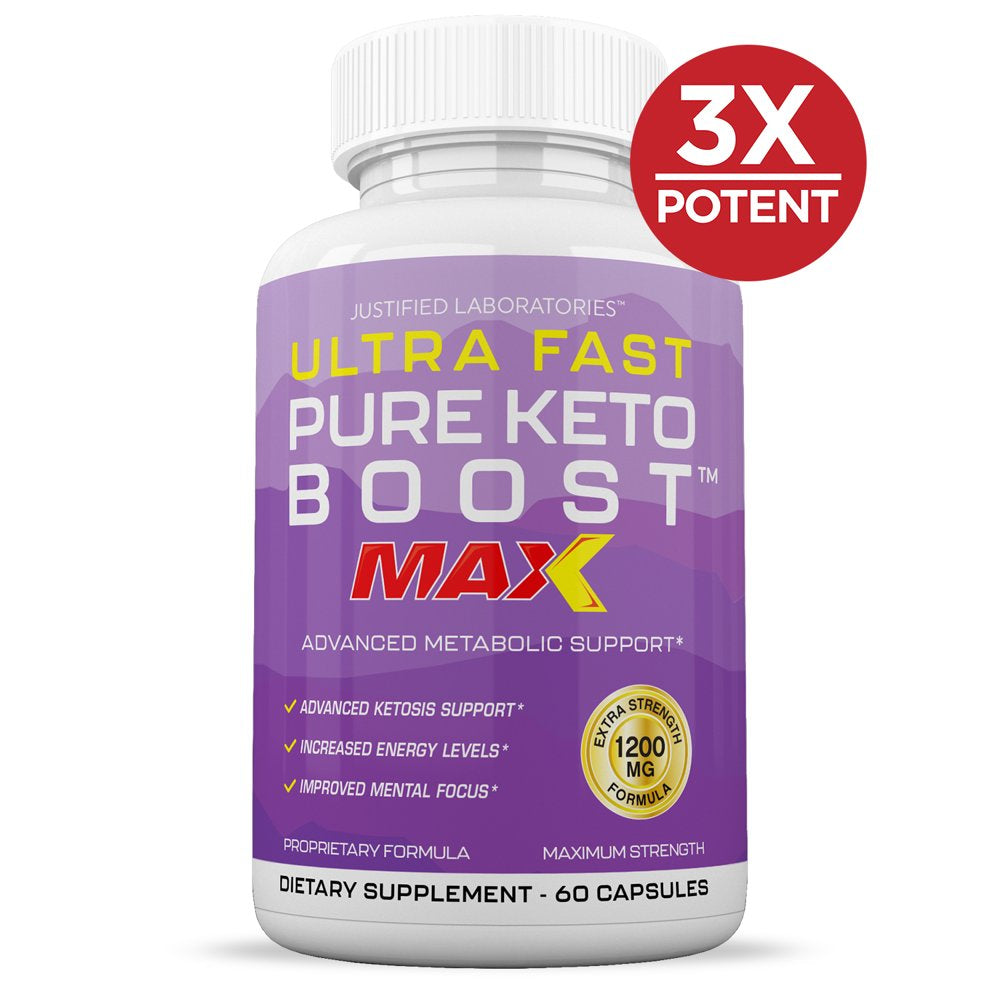 Ultra Fast Pure Keto Boost Max 1200MG Keto Diet Pills BHB Salts Advanced Ketogenic Supplement Exogenous Ketones Ketosis Weight Loss Fat Burner Carb Blocker Appetite Suppressant Men Women 3 Bottles