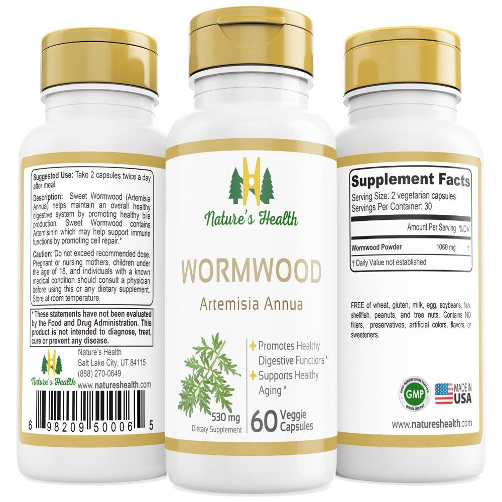 60 Count Sweet Wormwood Artemisia Annua – Gut Health & Detox