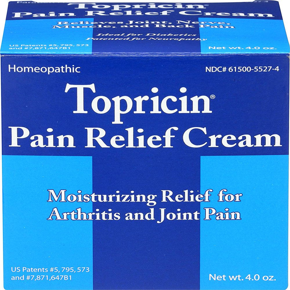 Topricin Pain Relief Cream 4 Oz (Pack of 3)