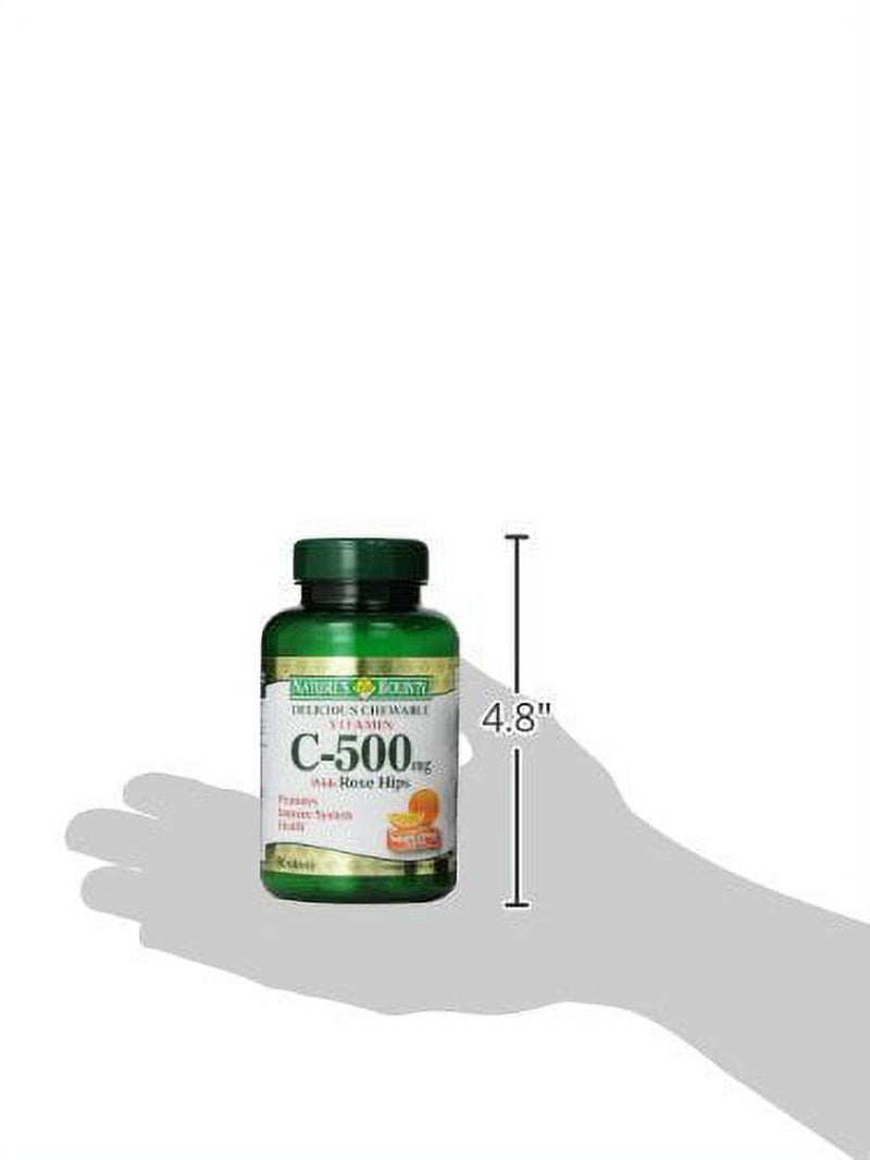 Nature'S Bounty Vitamin C 500 Mg with Rose Hips Chewable Tablets, Orange Flavor 90 Ea (Pack of 3)