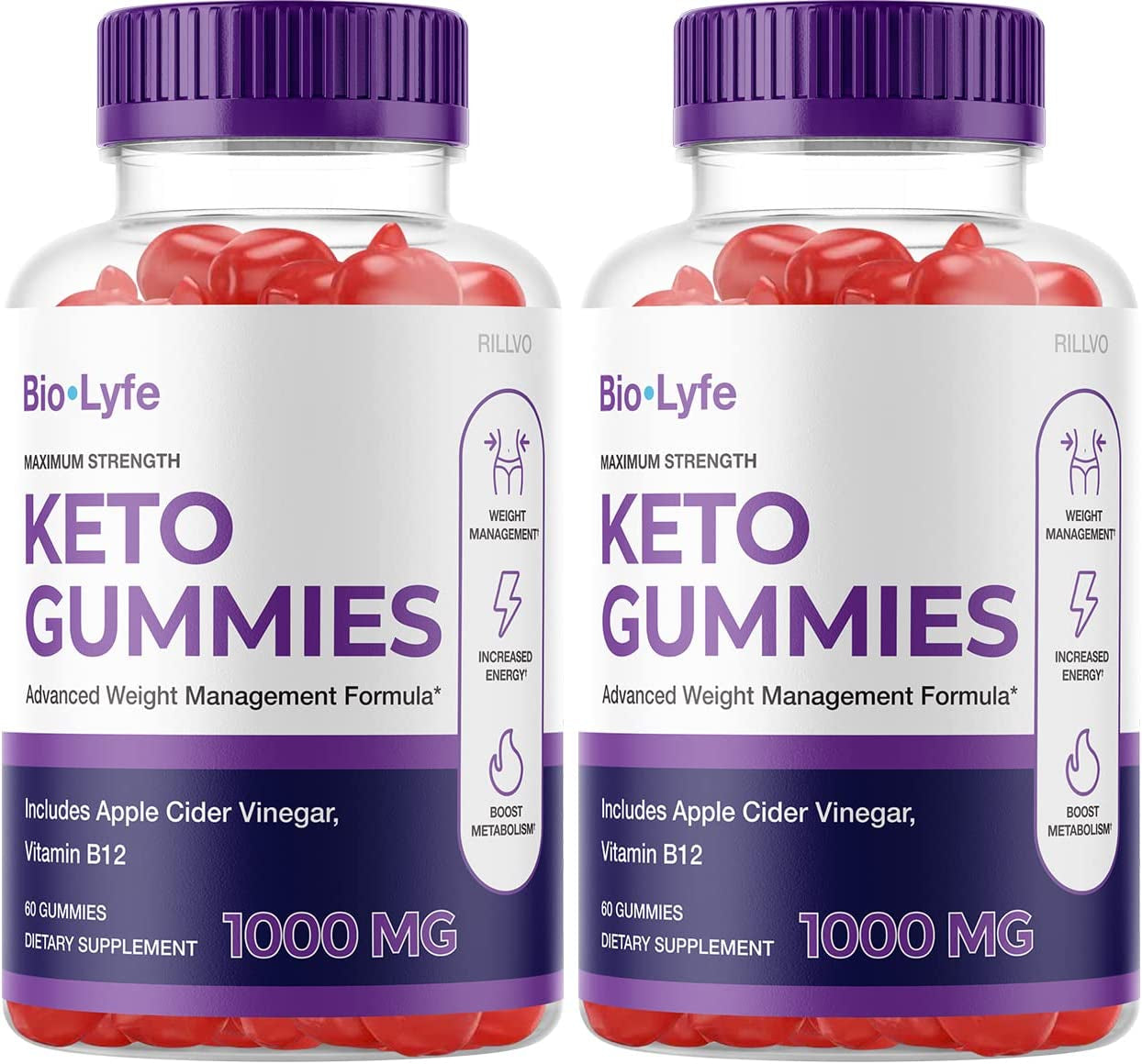 (2 Pack) Biolyfe Keto ACV Gummies Biolyfe Keto Gummies Advanced Formula (120 Gummies)