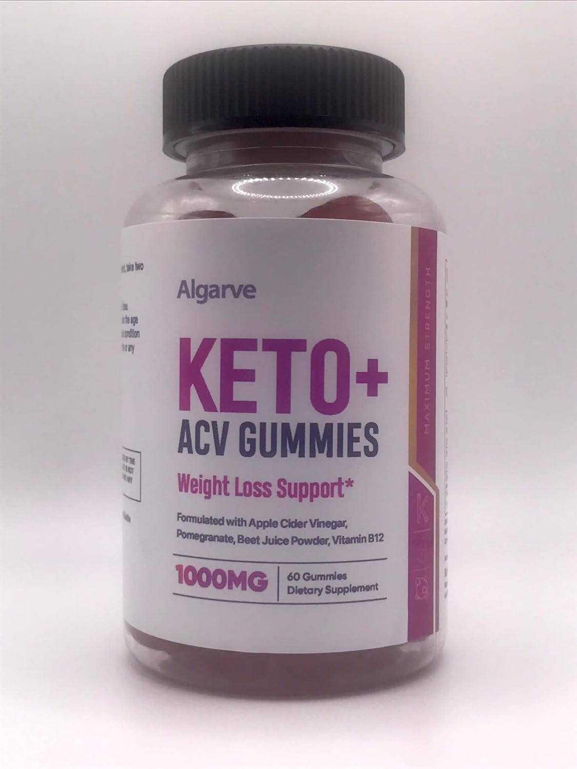 Zonata Algarve Keto Gummies, Algarve Keto ACV Gummies, 180 Count (Pack of 3)