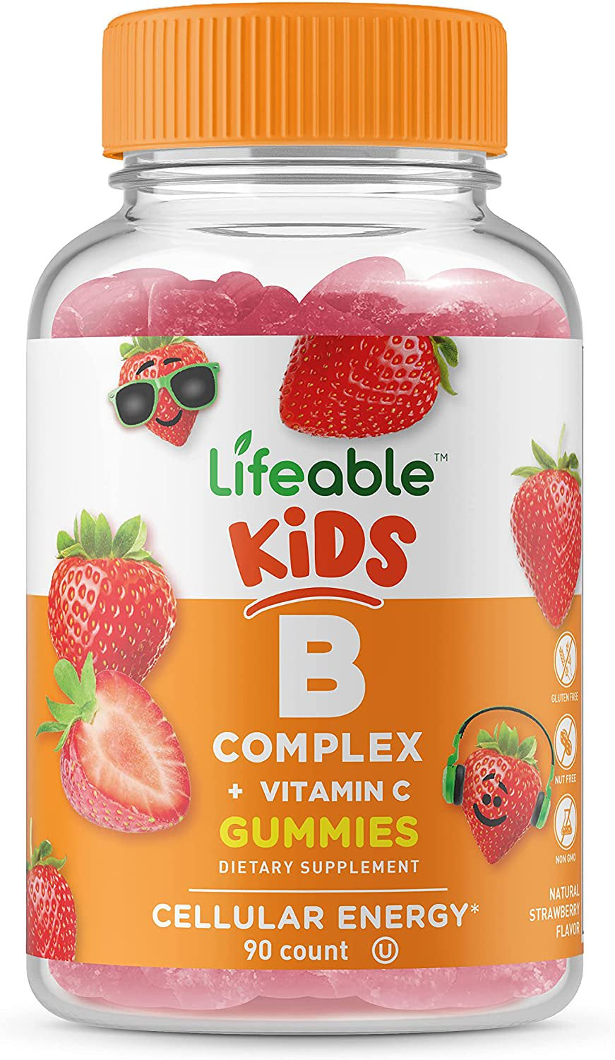 Lifeable Vitamin B Complex with Vitamin C for Kids - 90 Gummies