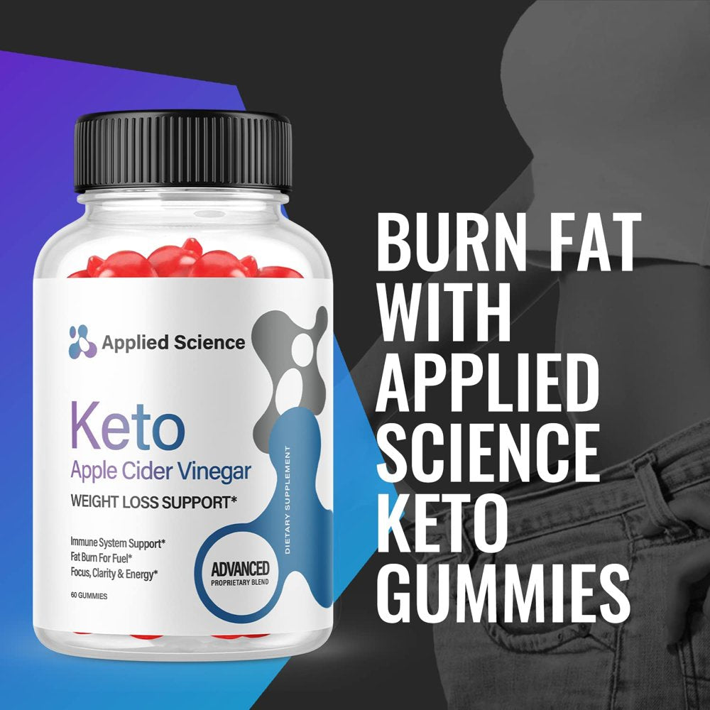 (2 Pack) Applied Science Keto ACV Gummies - Supplement for Weight Loss - Energy & Focus Boosting Dietary Supplements for Weight Management & Metabolism - Fat Burn - 120 Gummies