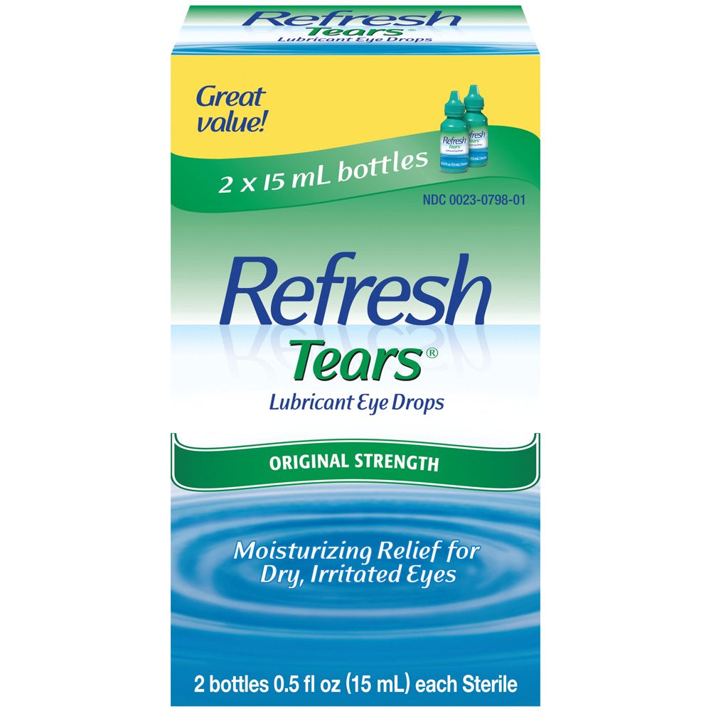 Refresh Tears Lubricant Eye Drops Preserved Tears, 30 Ml, 2 Bottles