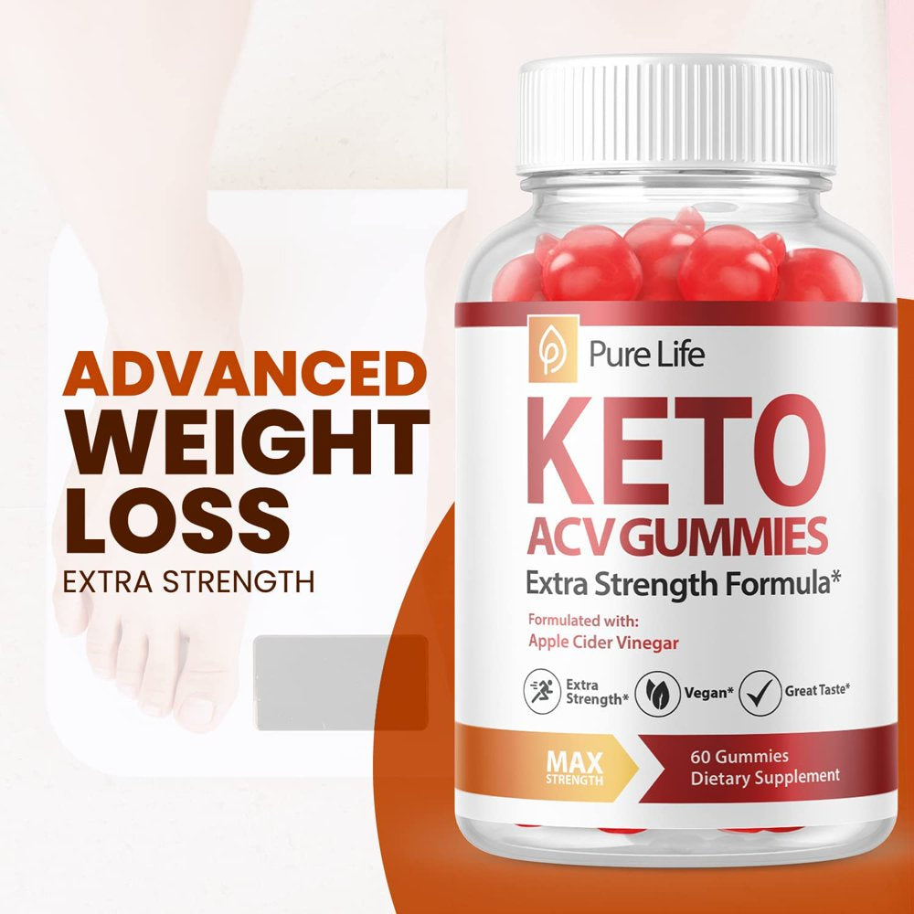 (5 Pack) Pure Life Keto ACV Gummies - Supplement for Weight Loss - Energy & Focus Boosting Dietary Supplements for Weight Management & Metabolism - Fat Burn - 300 Gummies