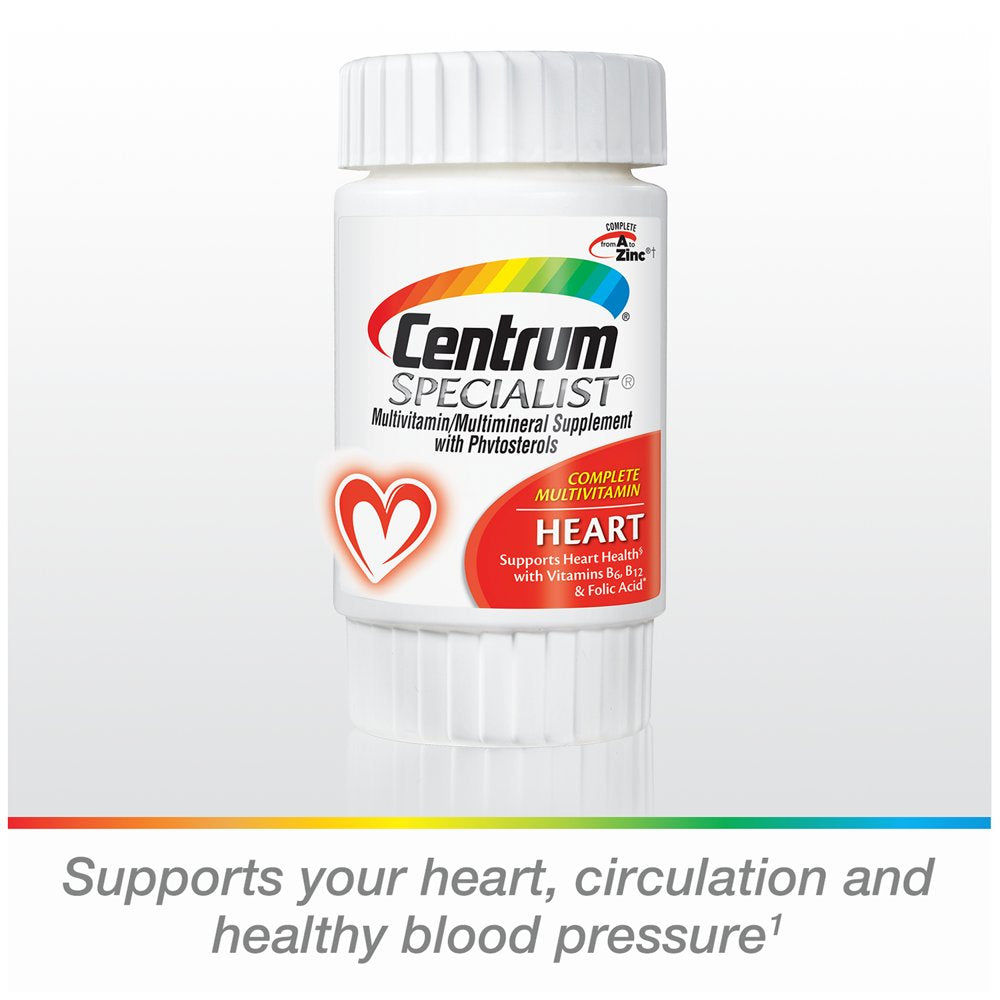 Centrum Specialist Super B Complex Vitamins Heart Health Tablets, 60 Ct