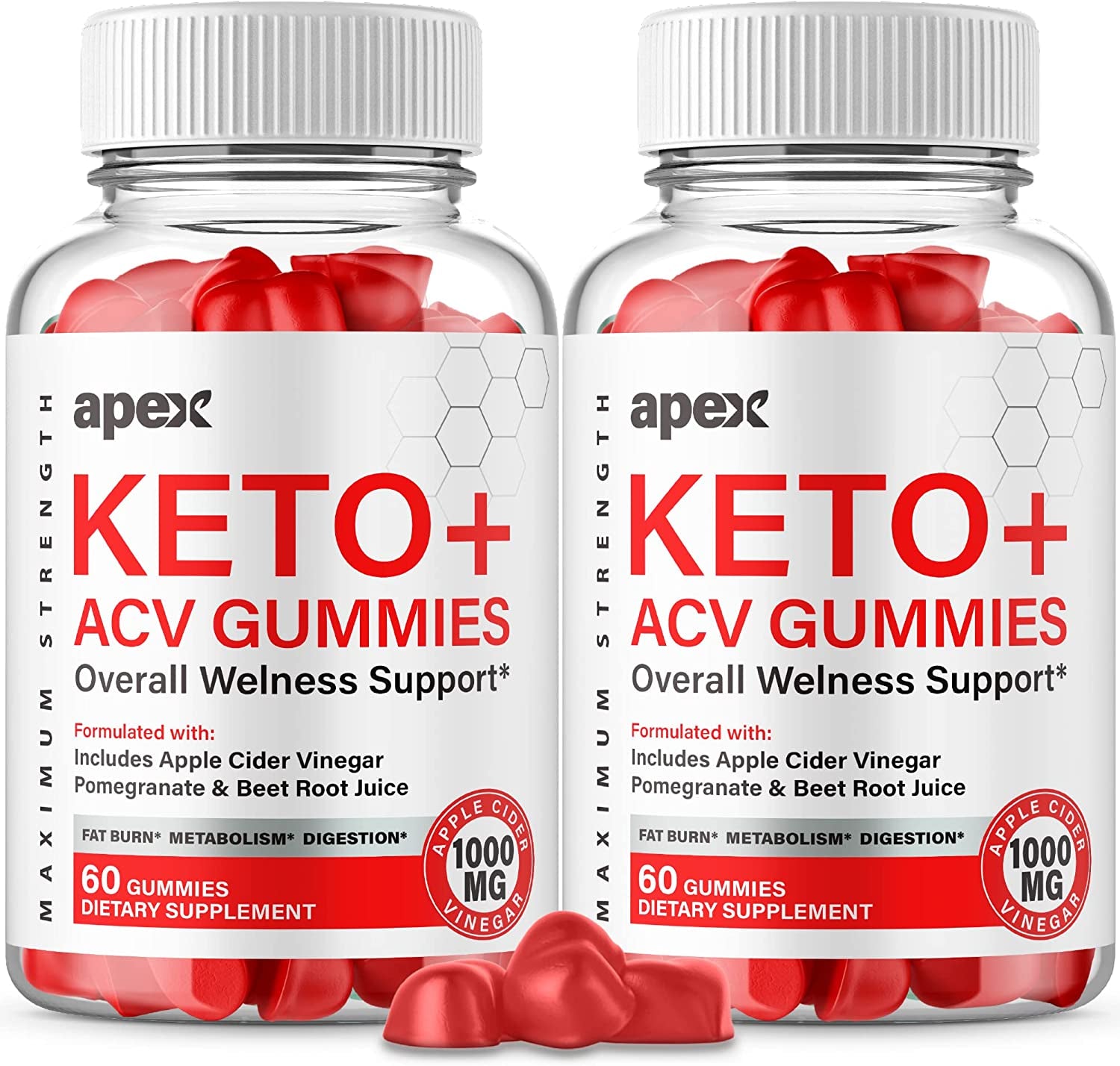 (2 Pack) Apex Keto Gummies Apex Keto ACV Gummies Advanced Formula Apex Keto Apple Cider Vinegar Gummies Gummy Ss (120 Gummies)