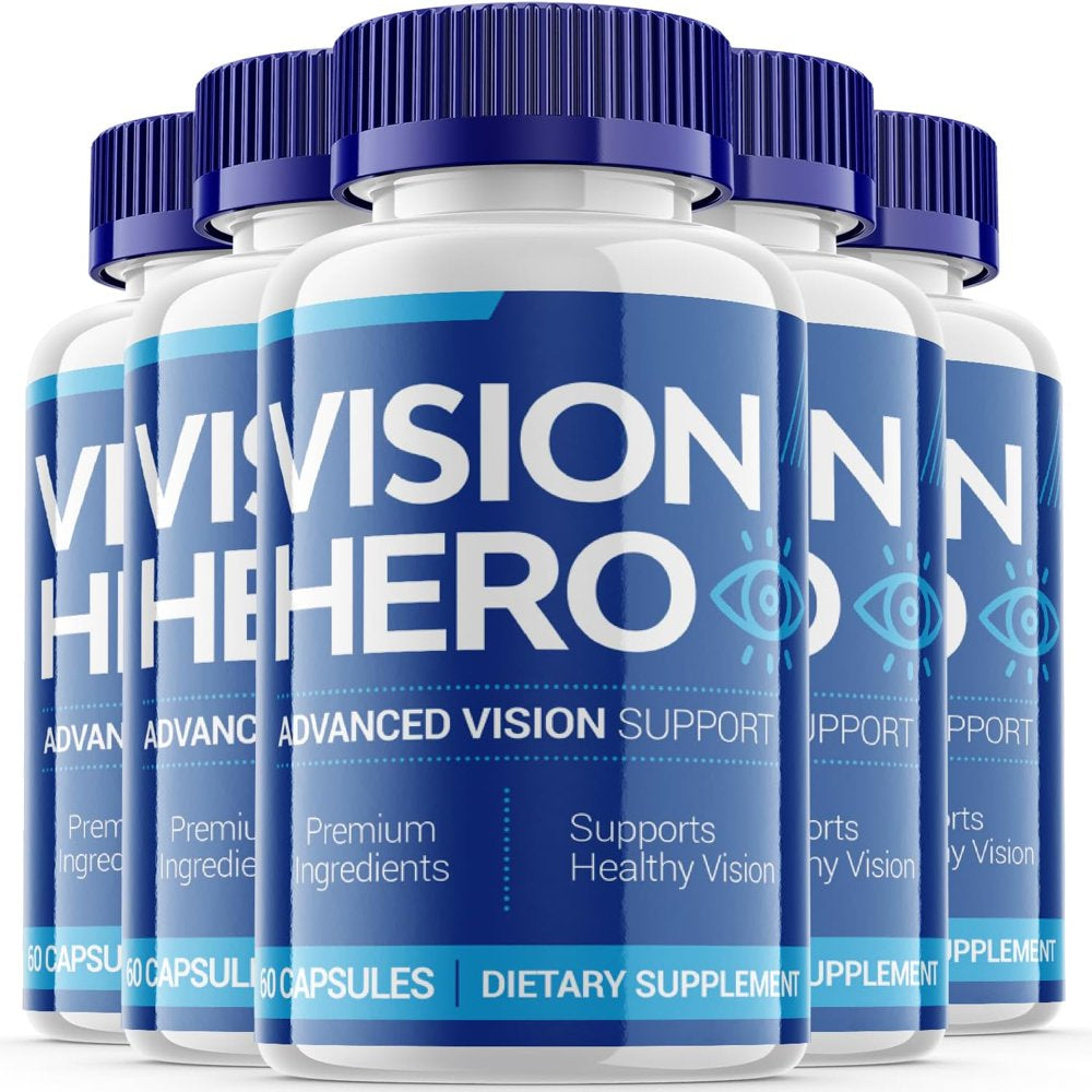 (5 Pack) Vision Hero - Revolutionary Advanced Vision Matrix Formula - Supports Healthy Vision - Dietary Supplement for Eyes Sight - 300 Capsules